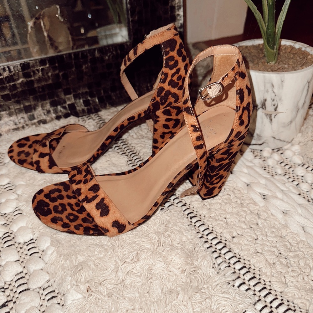 A New Day cheetah print block heels